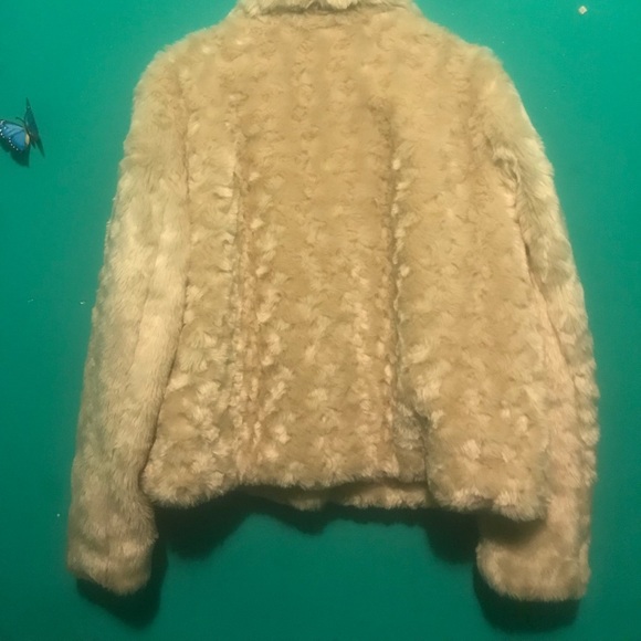 Xhilaration Faux Fur Coat - Beige - Picture 5 of 7